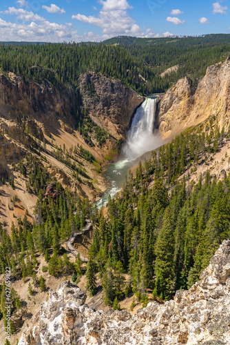 Yellowstone Lower Falls of the Grand Canyon in the Yellowstone National Park, Wyoming.