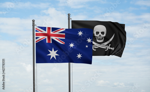 Pirate and Australia flag