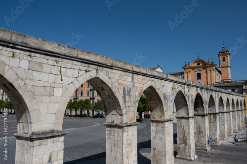 Sulmona, L'Aquila, Abruzzo. Glimpses of the historic center.