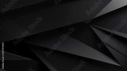 Elegant amazing black grey abstract polygonal shapes with diagonal lined background. Geometric striped texture. Digital premium dark backdrop. Business trendy modern. Smooth elegant 3d, Generative AI