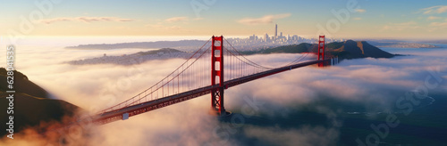 Majestic Golden Gate Bridge in Moody Atmosphere