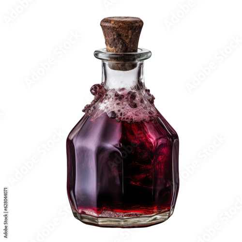 red potion isolated on transparent background cutout