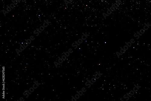 Field of stars in the space night. Surrounded by the empty dark center. Background of Universe, The sky is cloudless at Black backdrop.