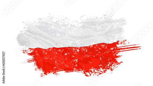 Flaga Polski -ilustracja wektorowa