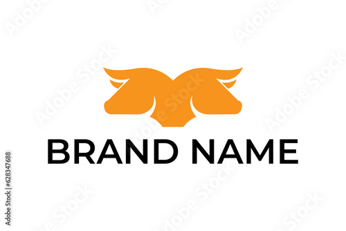 letter m logo design, bull logo design, company logo design, fashion logo 