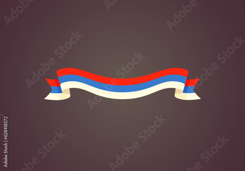 Ribbon with flag of Serbia