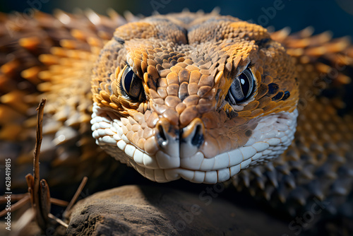 Western diamondback rattlesnake ready to attack - AI generated 