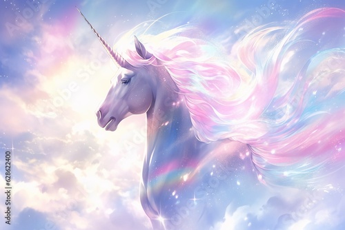 The Enchanting Majesty - A Captivating Portrait of a Unicorn, the Symbol of Magic and Wonder.