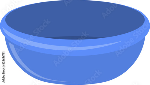 Blue plastic basin icon. Vector illustration. Isolated. 