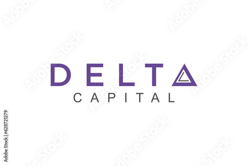 Delta capital logo design modern business education icon symbol