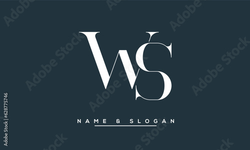 WS, SW, W, S Abstract Letters Logo Monogram