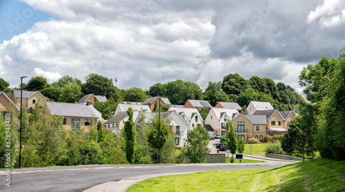 New housing developments in Dursley, a market town in the Cotswolds, Gloucestershire, United Kingdom