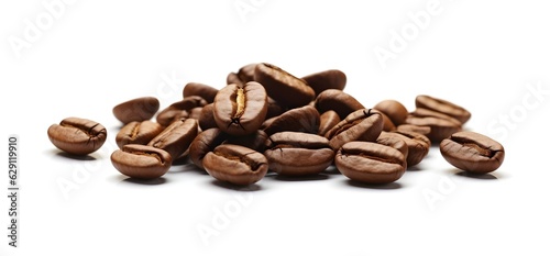 coffee beans isolated on white