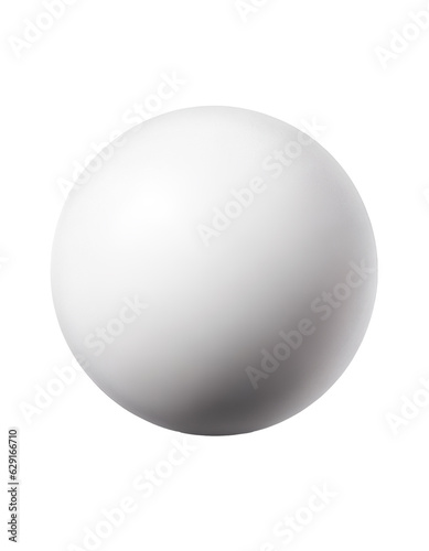 White ball isolated on transparent background