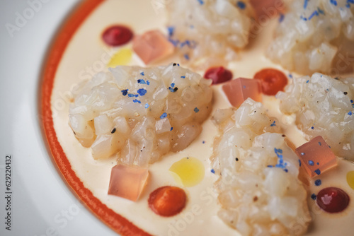 Sweet and sour squid carpaccio