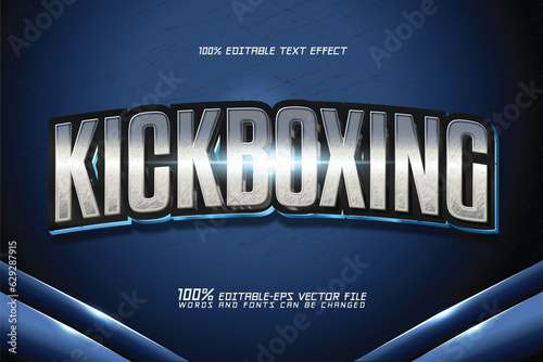 kickboxing text effect editable silver text style