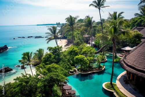 Luxury Resort in Bali a swimming with a pool looking out over the ocean