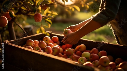 Apple orchard owner presses freshly harvested apples