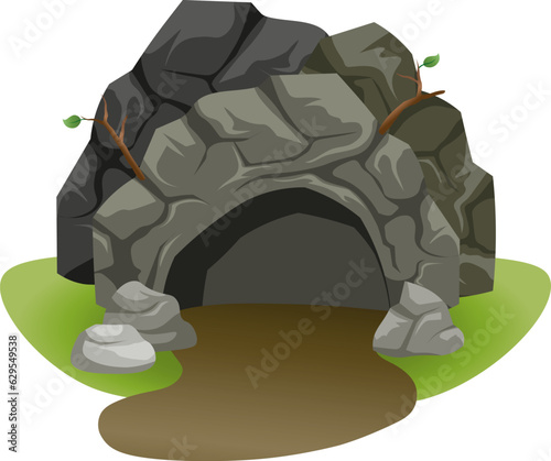 cave cartoon illustration vector