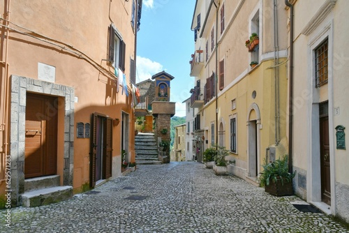 The historic village of Subiaco, Italy