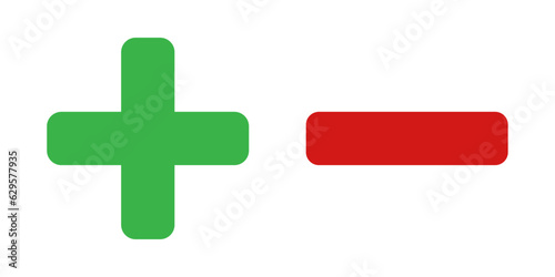 plus and minus sign vector design