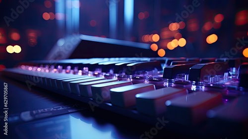 dj mixer in nightclub