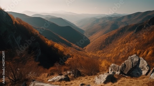 Mountain landscape. Mesmerizing landscape. Generative AI