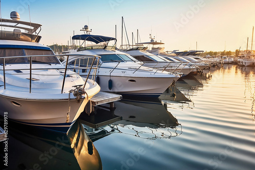 Marina boats docked