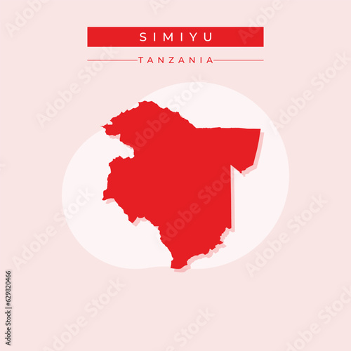 Vector illustration vector of Simiyu map Tanzania