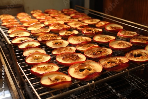 preparing apple rings for dehydrating process