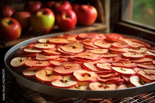 preparing apple rings for dehydrating process