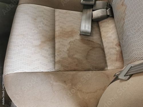 Stubborn stains on the car seat