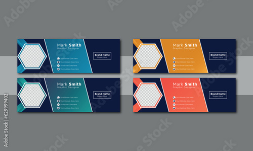 corporate business email signature design vector file print layout