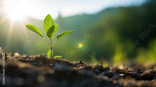 Amidst the beauty of the countryside, a young Withania plant can be seen growing in a field, exemplifying their dicotyledonous traits