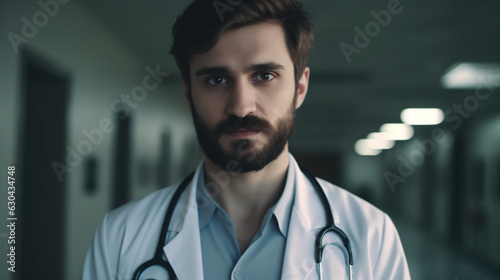 Male medicine doctor, in hospital background