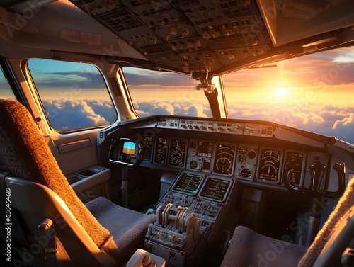 Hoch oben in den Wolken: Das Flugzeugcockpit