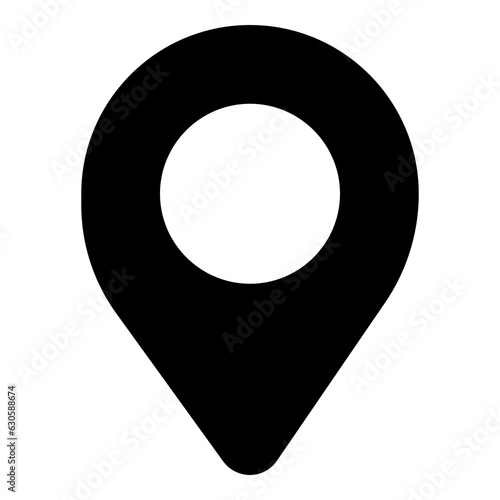 Pin location icon for map and navigation