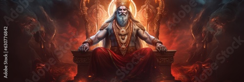 The hindu god brahma.generative ai 
