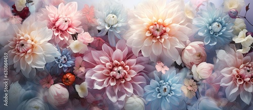 a beautiful background with colorful flowers that has a floral pastel appearance.