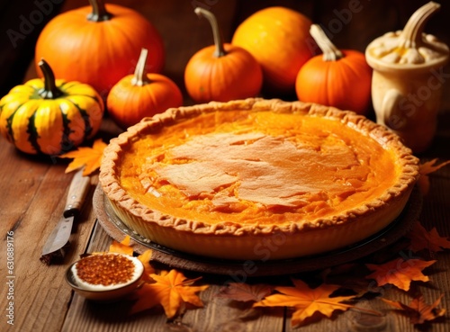 Autumn pumpkin pie