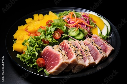 Tuna salad dished with veggies