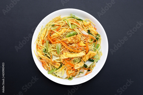 Chinese-styled fried noodle. Asian cuisine