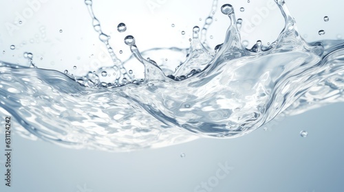 water splashes and drops on light background