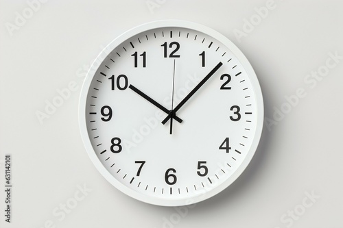 Bold Numbers on a Minimalistic White Wall Clock, Generative AI