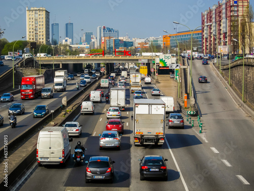 Paris, France, High Angle, Ring Road, Highway, Peripherique, (Porte de Vincennes)