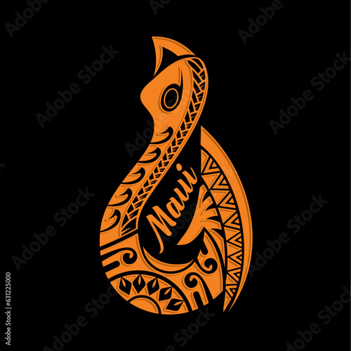 maui hawaii tail fish logo
