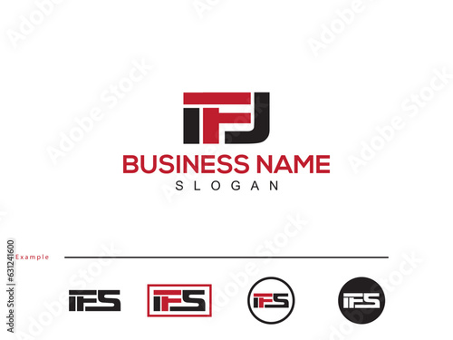 Innovative IFJ Logo Icon, Capital Letter if Logo Template Vector Art