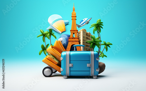 Worlds in Motion: 3D Travel Agency Logo Design