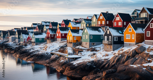 Colorful Neighborhood: Charming Homes in Greenland