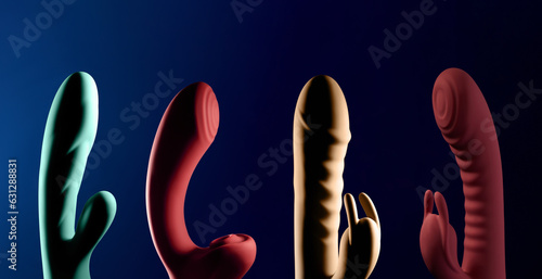 Adult sex toys, set of dildo shaped vibrators, vibrator for women